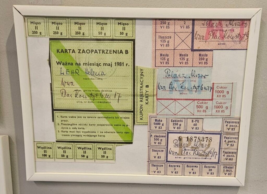 Polish People's Republic: The long queue to democracy Ration cards on exhibit at the PRL Museum in Warsaw, Poland.