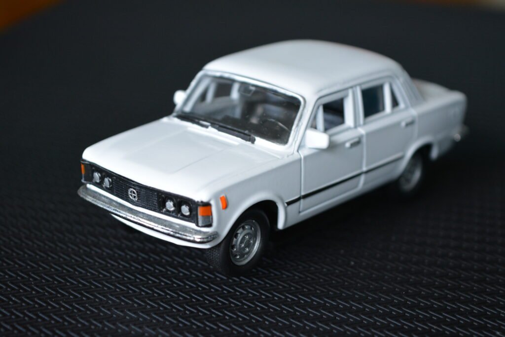 A toy replica of a Fiat 125p