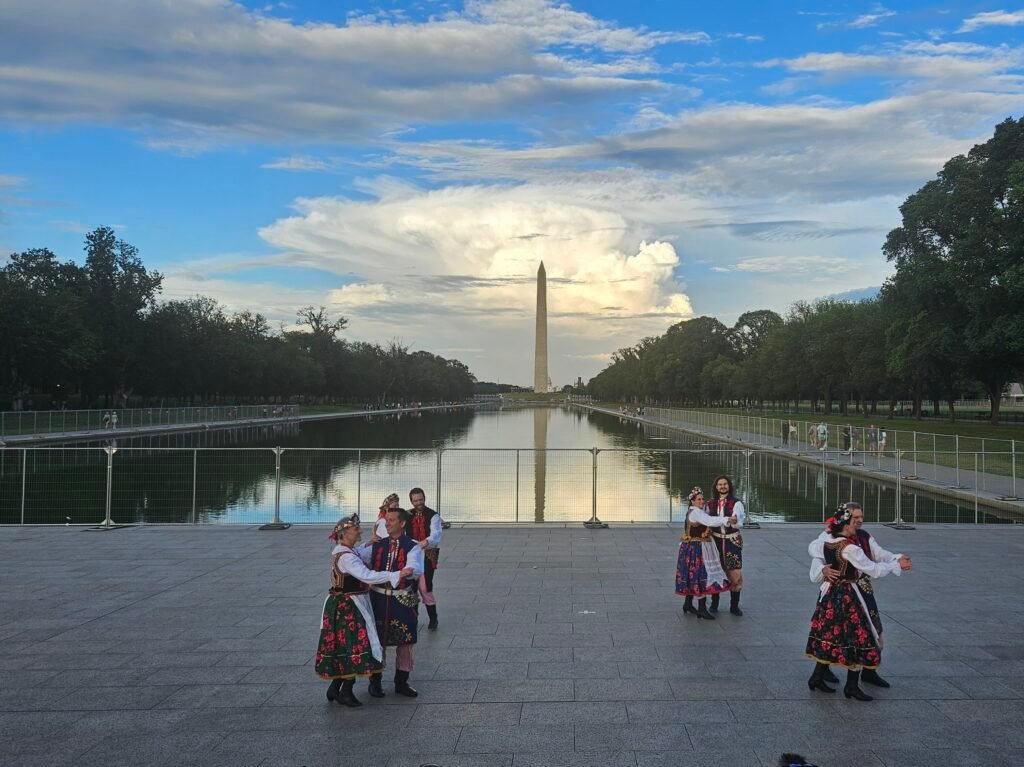 Polish folk dancers performing at the Festival of Wreaths in Washington, DC.